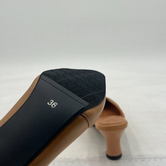 Women's Pointed Toe Comfy Kitten Mules Low Heels Slip On Backless Pumps Slide Sa - Picture 6 of 8